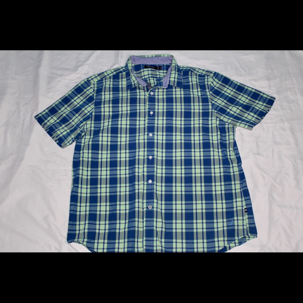 Blue Green Plaid Nautica XL Shirt